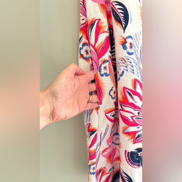 Tommy Bahama Women's Small Shift Dress Linen Blend Midi Preppy Resort Wear - Picture 8 of 12